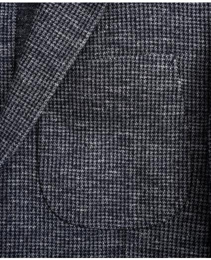 Regent Fit Houndstooth Cotton-Wool Knit Sport Coat, image 3