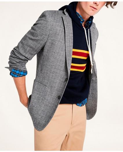 Knit Herringbone Suit Jacket, image 1