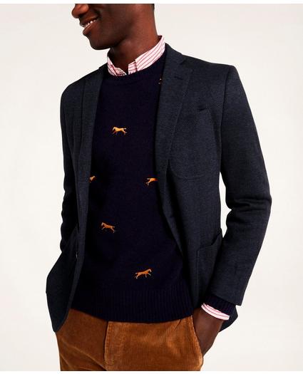 Knit Herringbone Suit Jacket, image 3