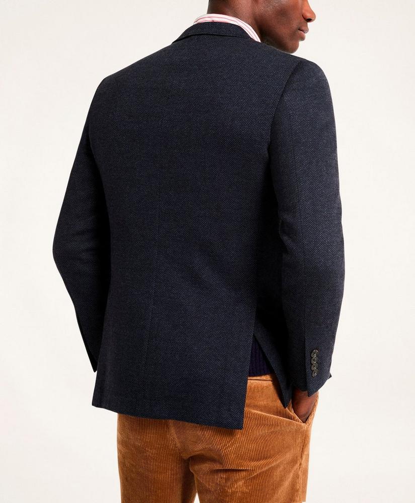 Knit Herringbone Suit Jacket, image 4