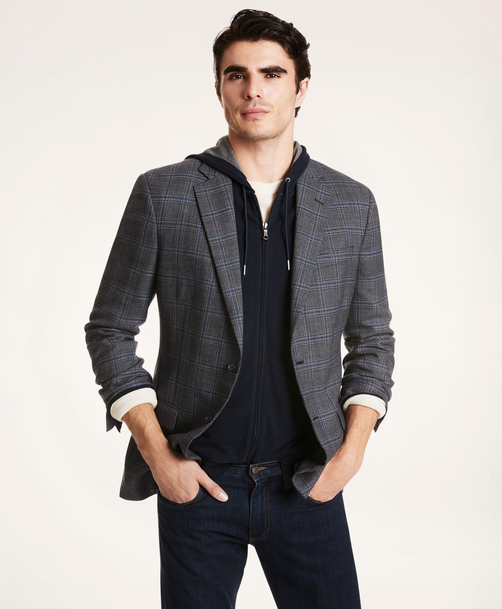 Madison Relaxed-Fit Plaid Sport Coat