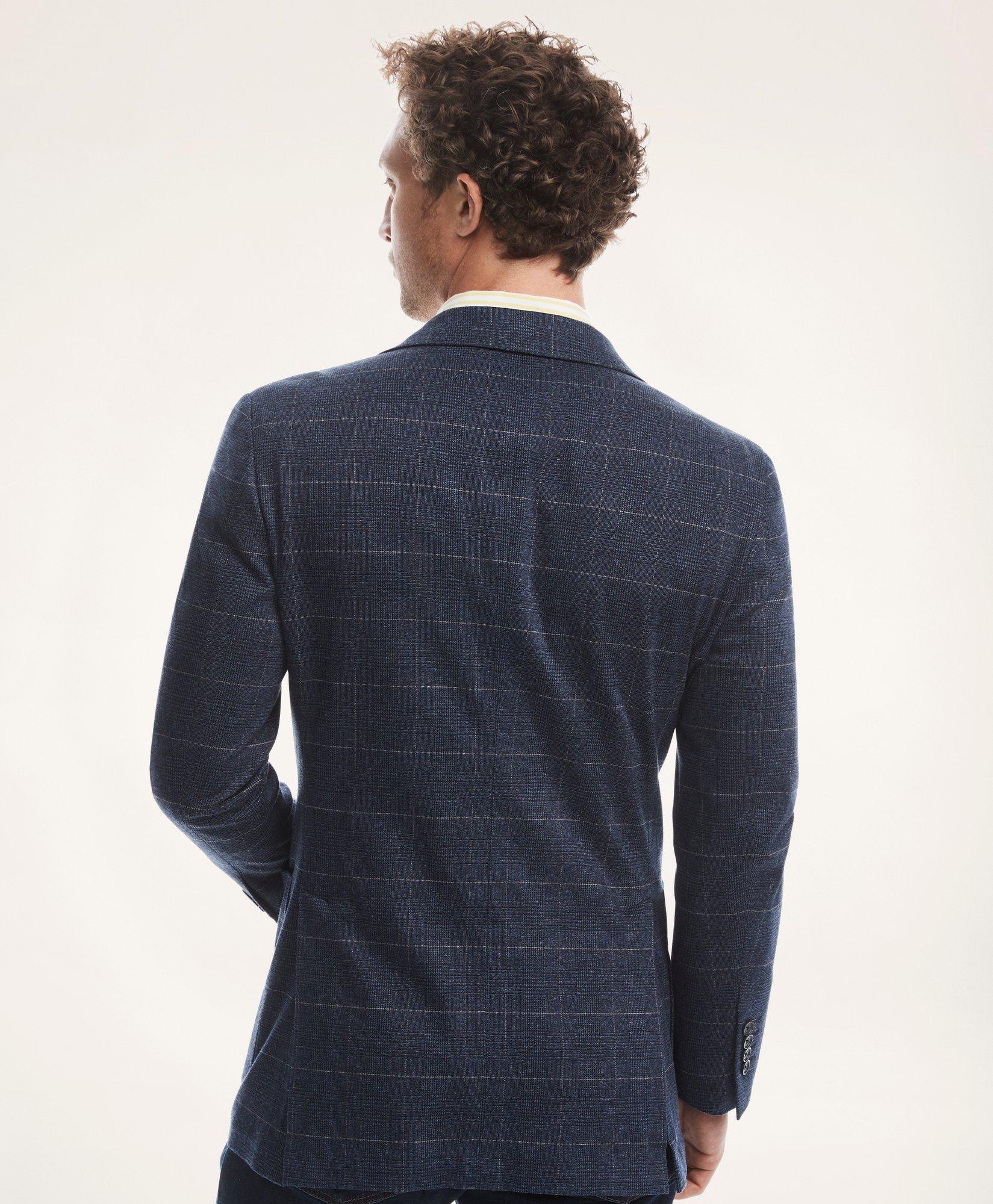 Regent Reguar-Fit Italian Knit Windowpane Sport Coat