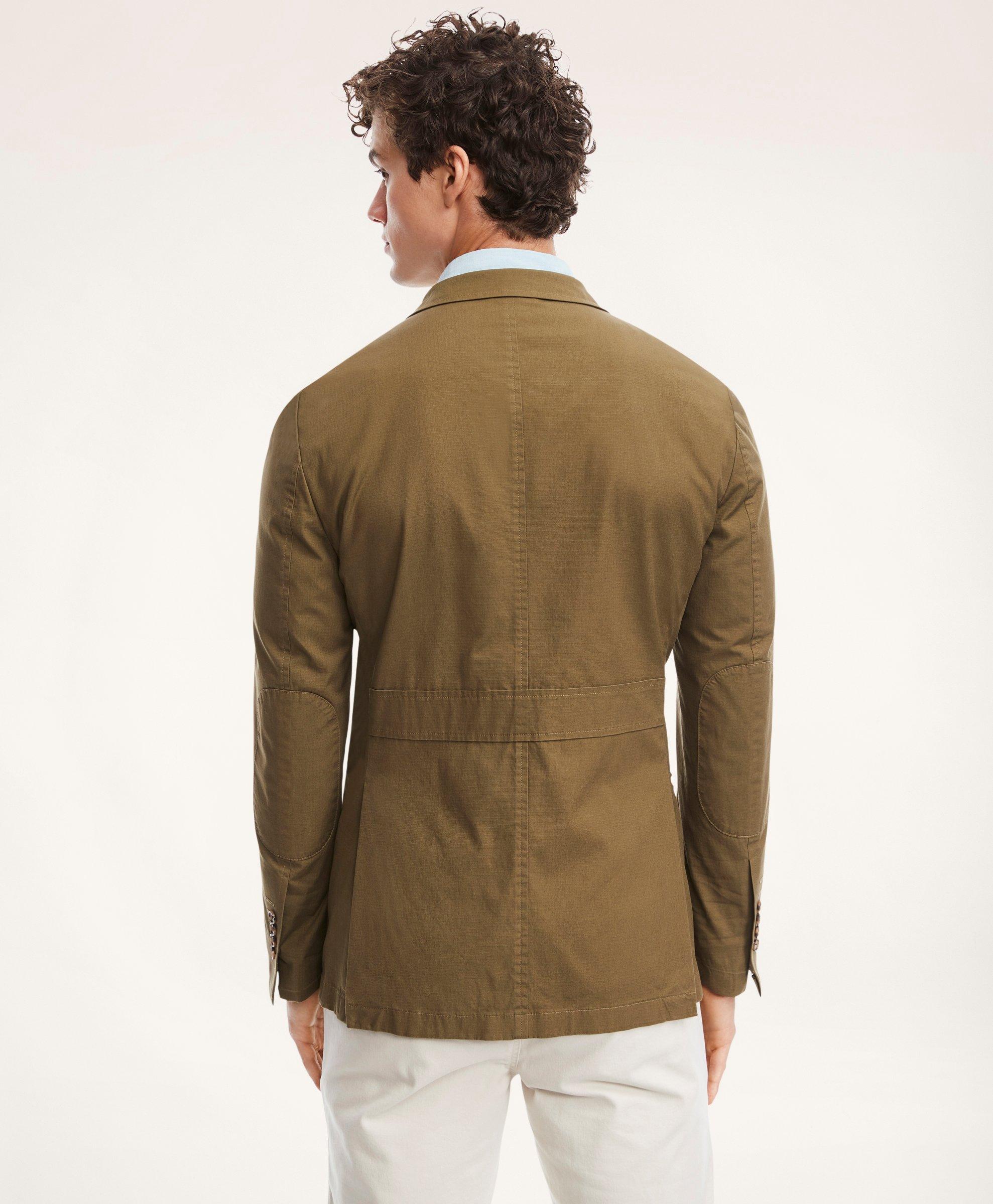 Solid Cotton Regular Fit Men's Jacket