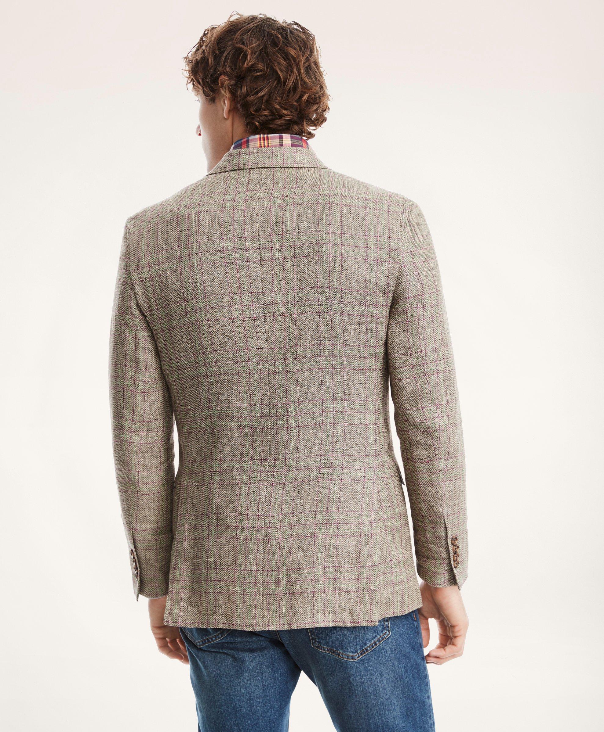 Regent Regular-Fit Linen Windowpane Sport Coat