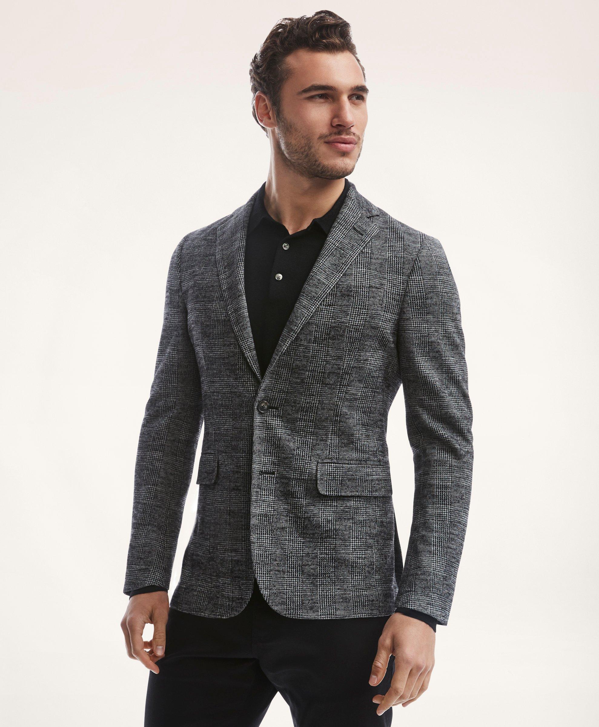 Regent Regular-Fit Knit Check Sport Coat