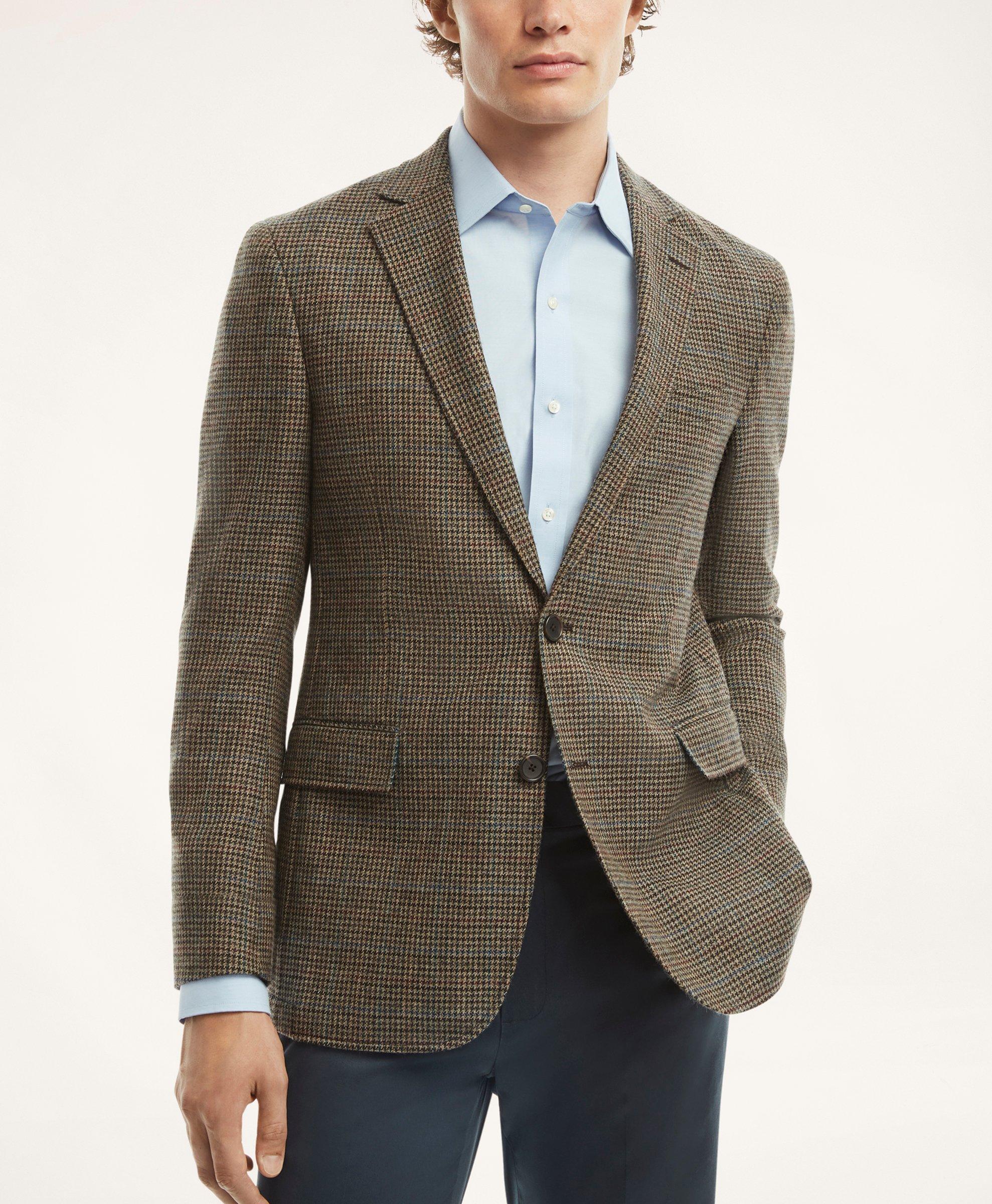 Regent Regular-Fit Lambswool Multi-Check Sport Coat