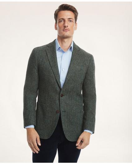 Regent Regular-Fit Brushed Wool Herringbone Tweed Sport Coat, image 1