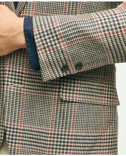 Regent Classic-Fit Wool-Silk-Linen Hopsack Sport Coat, Multi-Check, image 5