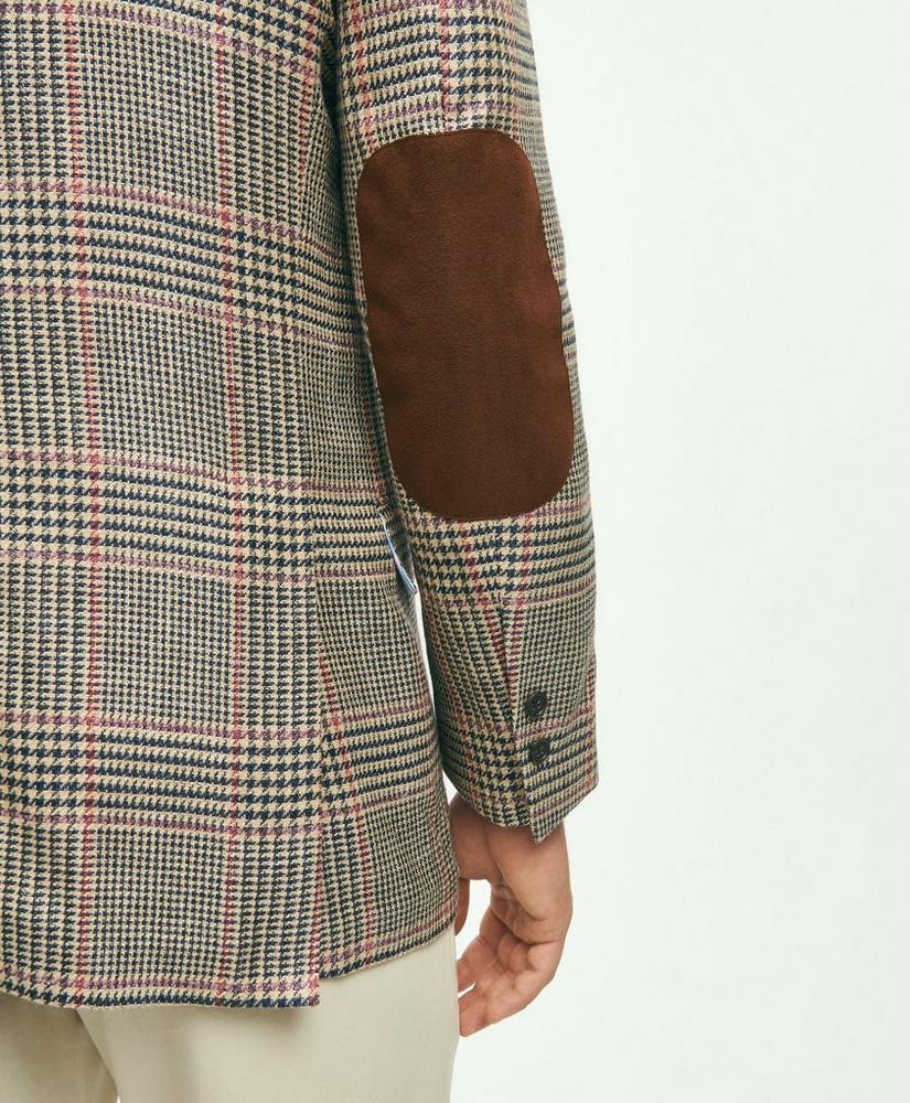 Regent Classic-Fit Wool-Silk-Linen Hopsack Sport Coat, Multi-Check, image 6