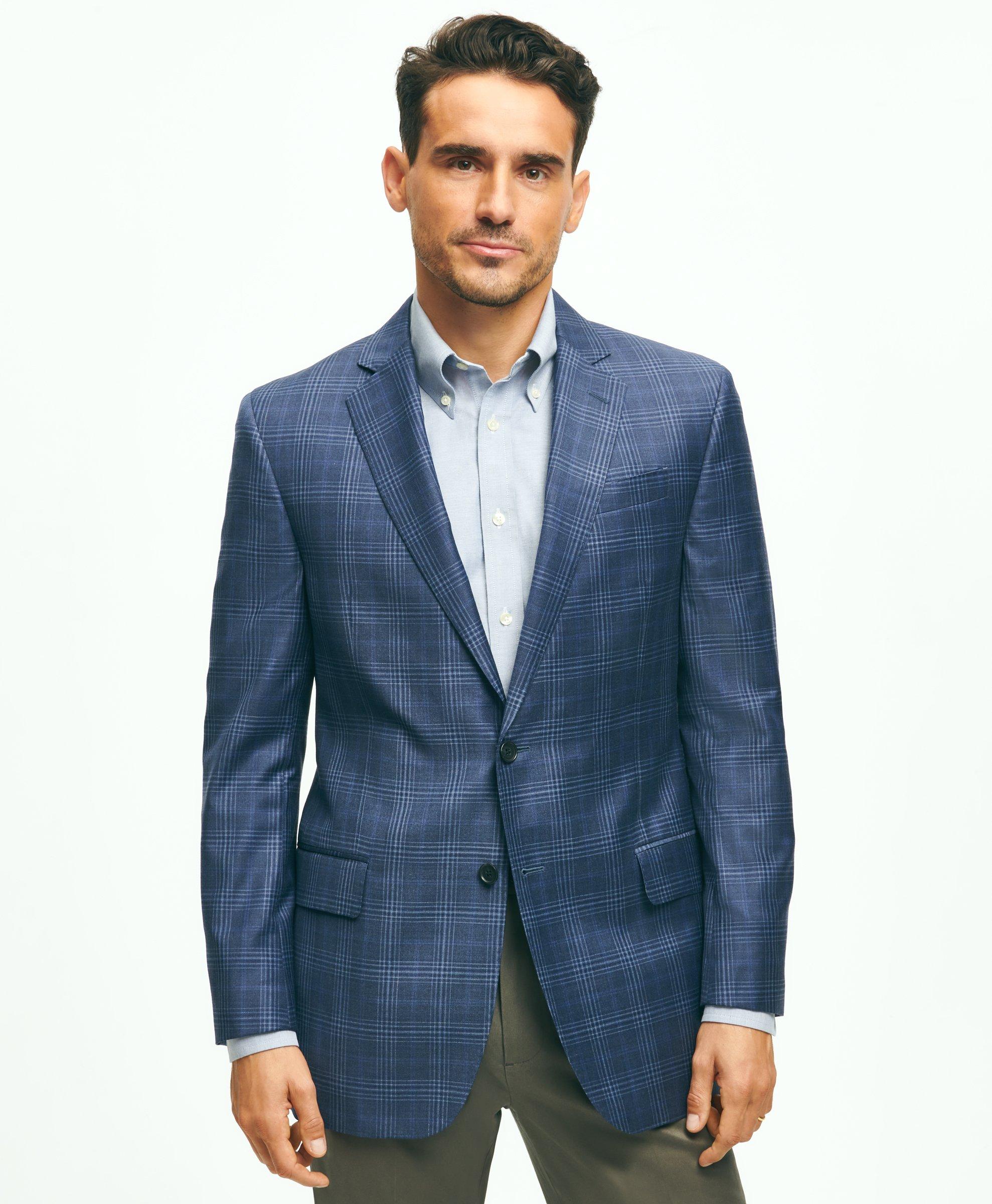 Navy plaid shop sports coat