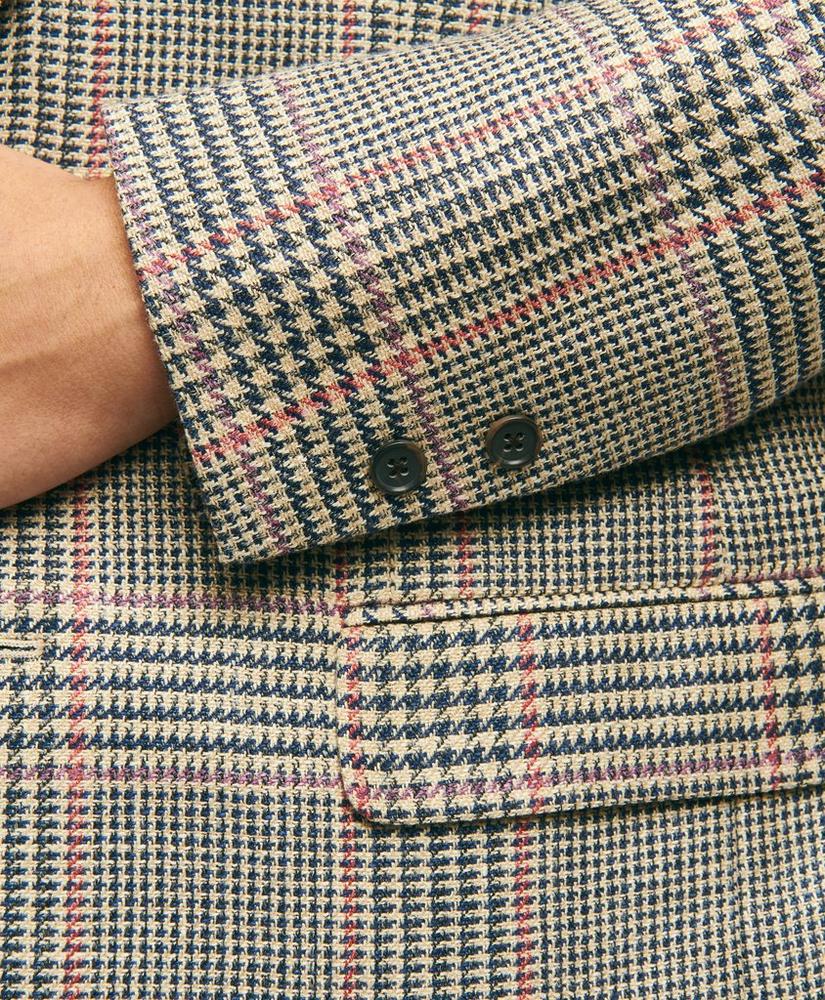 Milano Slim-Fit Wool-Silk-Linen Check Hopsack Sport Coat, image 4