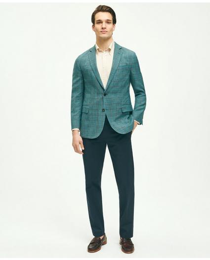 Regent Classic-Fit Wool-Silk-Linen Check Sport Coat, image 2