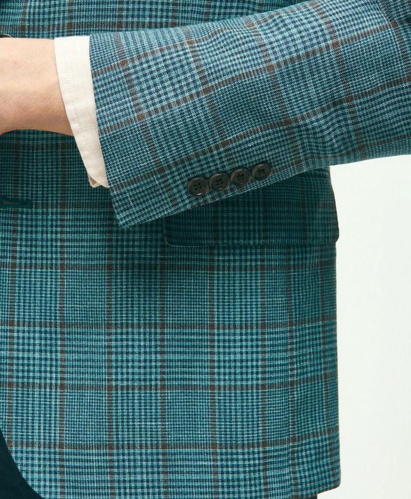 Regent Classic-Fit Wool-Silk-Linen Check Sport Coat