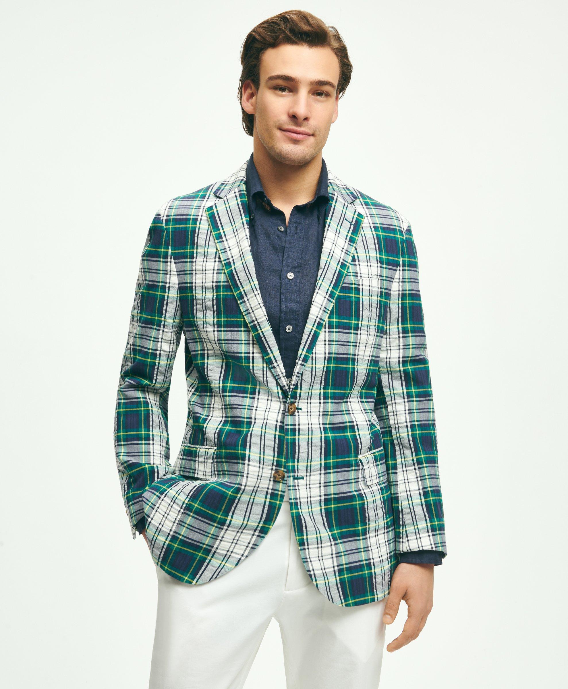 Plaid sports outlet coat