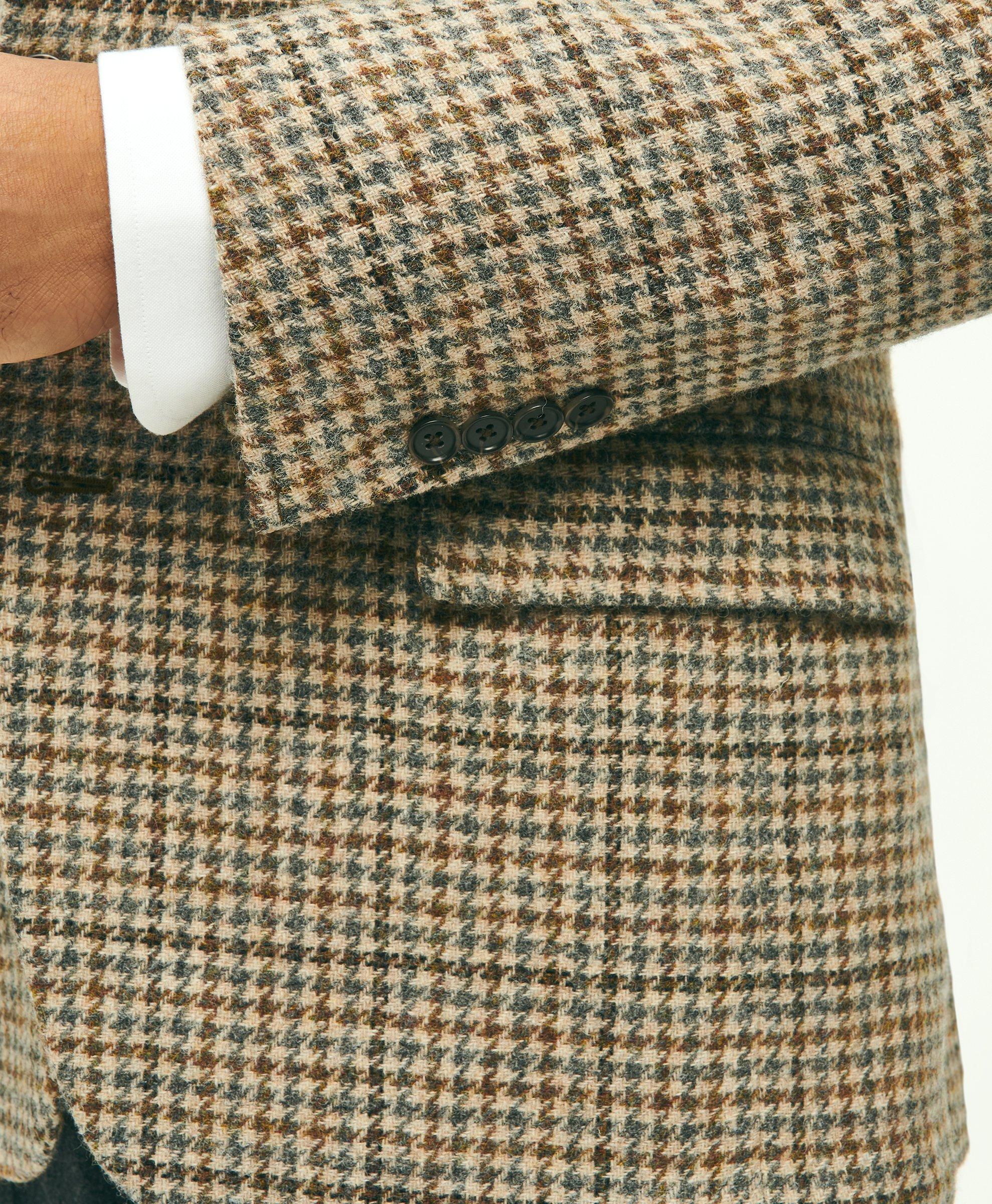 Brooks Brothers Men's Classic Fit Wool Plaid 1818 Sport Coat | Brown | Size 42 Regular