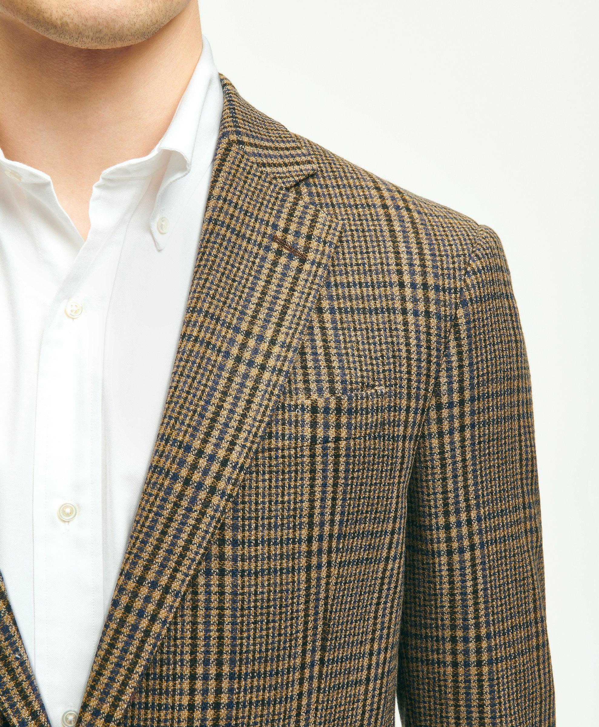 Classic Fit Wool Hopsack Plaid Sport Coat