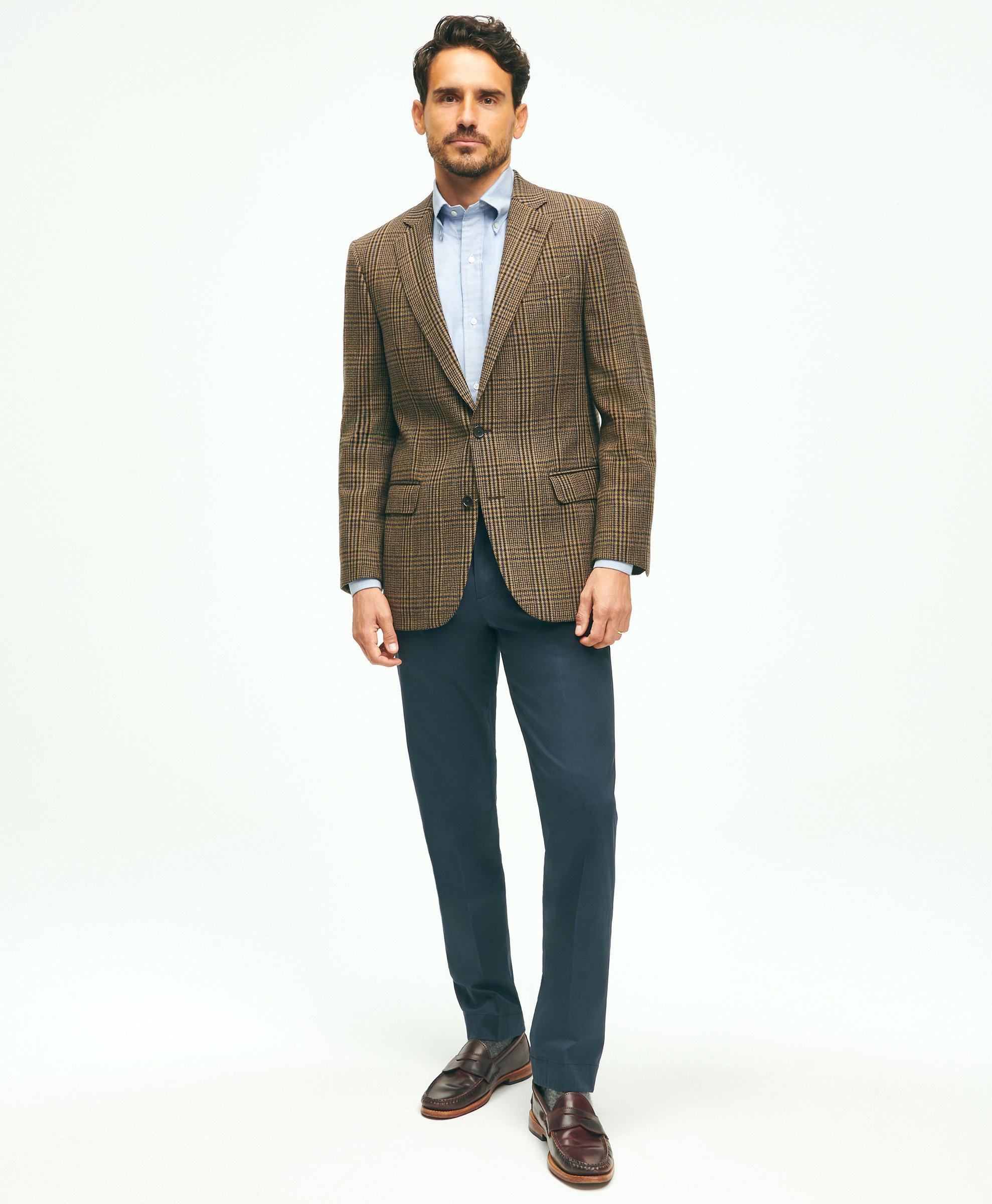 Navy Hopsack Sport Coat with Jeans and OCBD