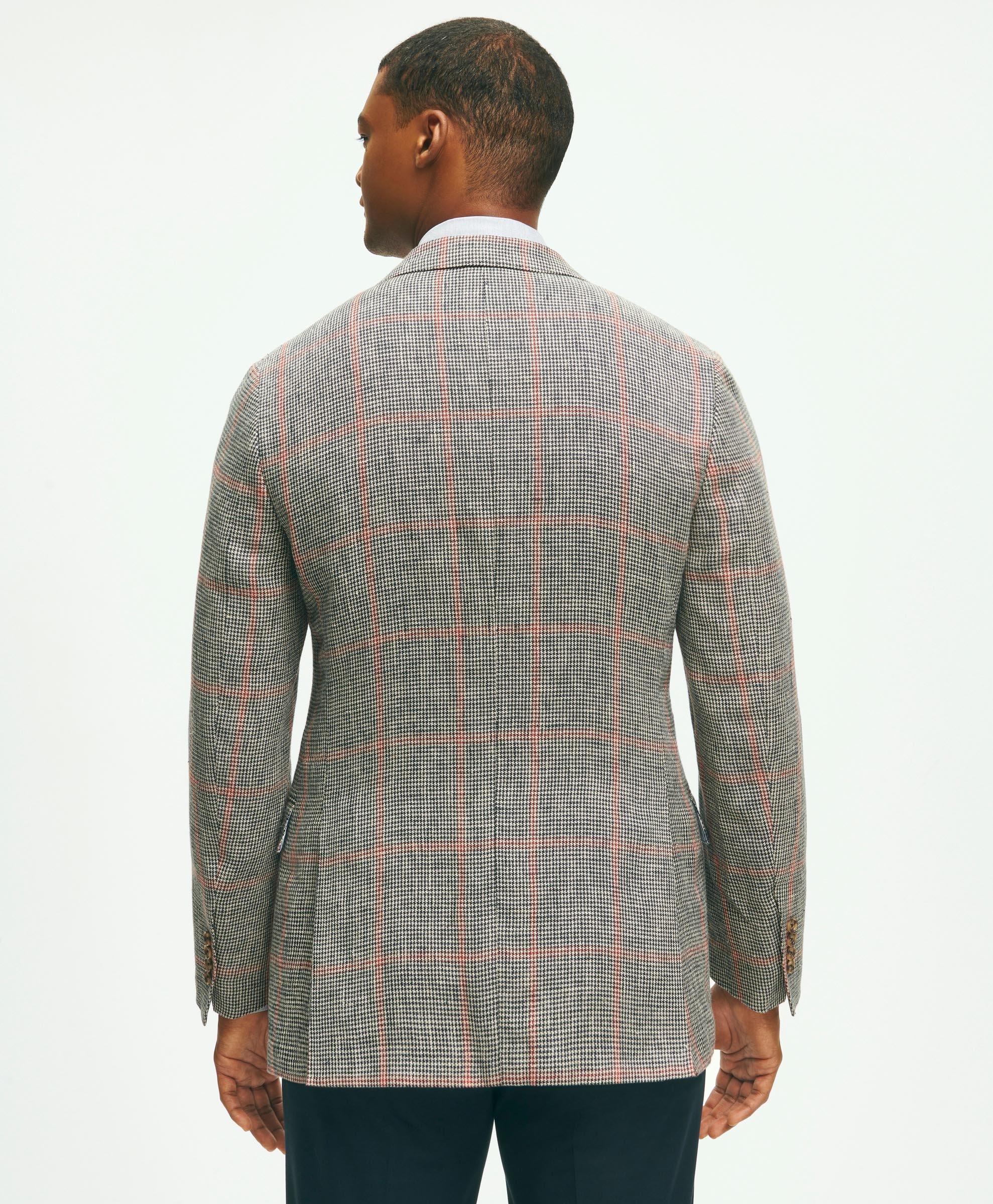 Classic Fit Linen Houndstooth Sport Coat