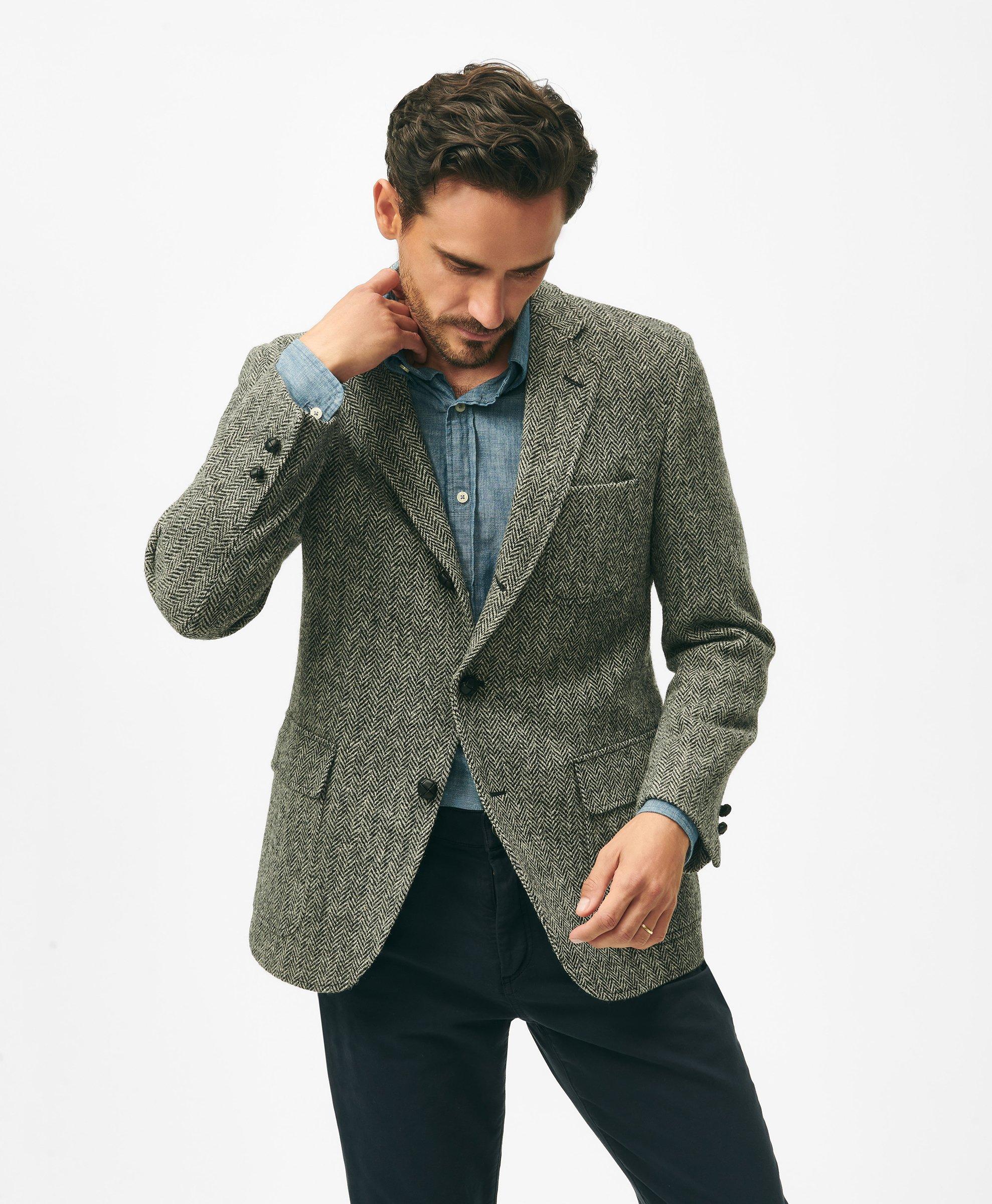 1818 No. 1 Sack Sport Coat in Herringbone Harris Tweed