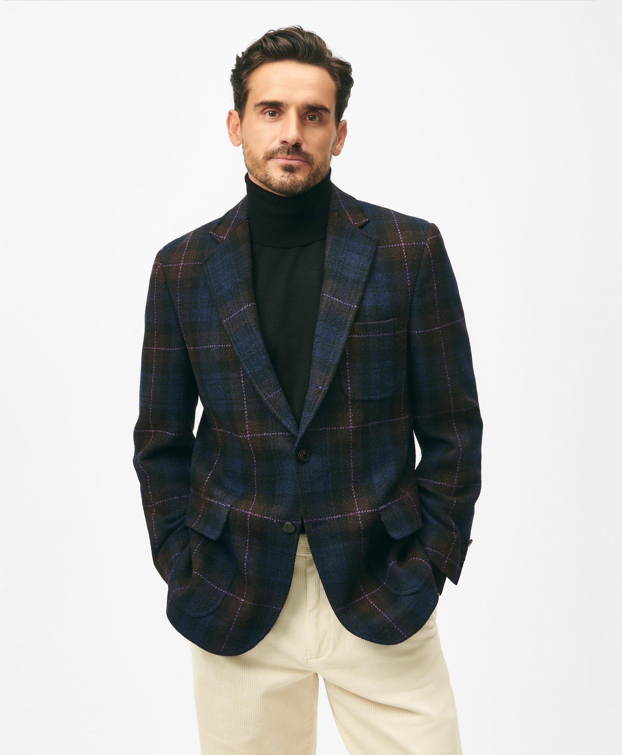 1818 No. 1 Sack Sport Coat in Checked Harris Tweed