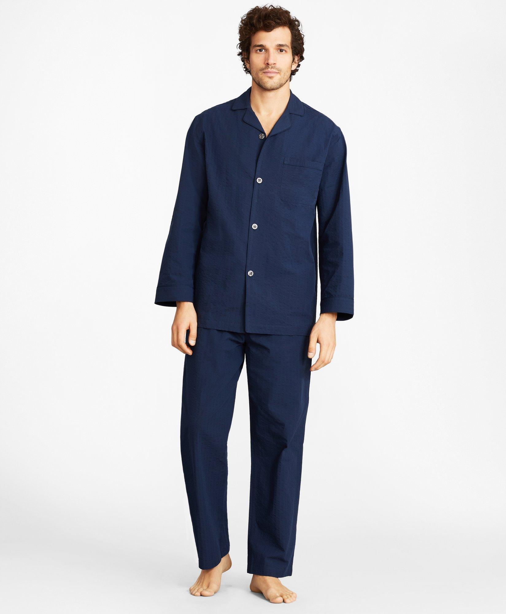 Seersucker Tonal Stripe Pajamas