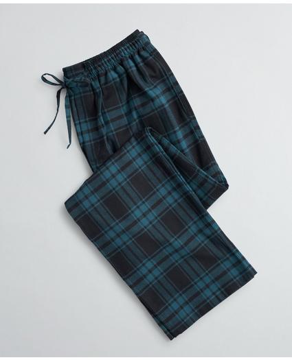 Black Watch Tartan Cotton Flannel Lounge Pants, image 1