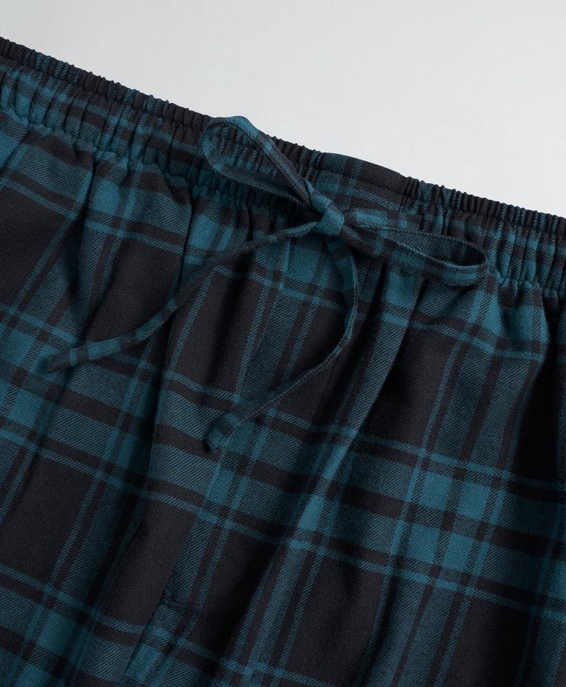 Black Watch Tartan Cotton Flannel Lounge Pants, image 3