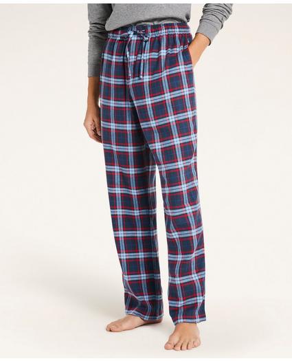 Open Plaid Flannel Lounge Pants, image 1