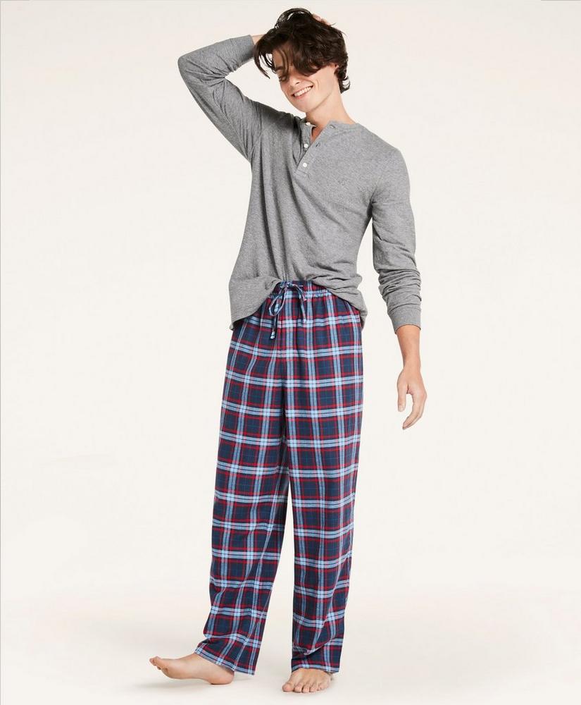 Open Plaid Flannel Lounge Pants, image 2