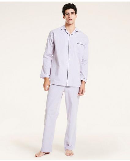 Plaid Cotton Broadcloth Pajamas, image 1