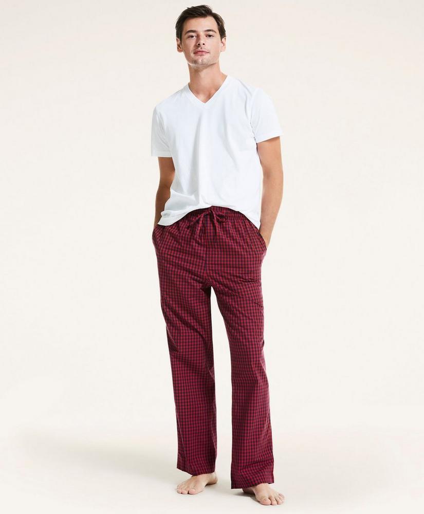 Plaid Cotton Broadcloth Lounge Pants, image 2
