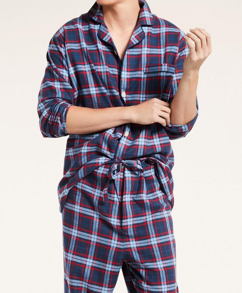 Open Plaid Flannel Pajamas, image 2
