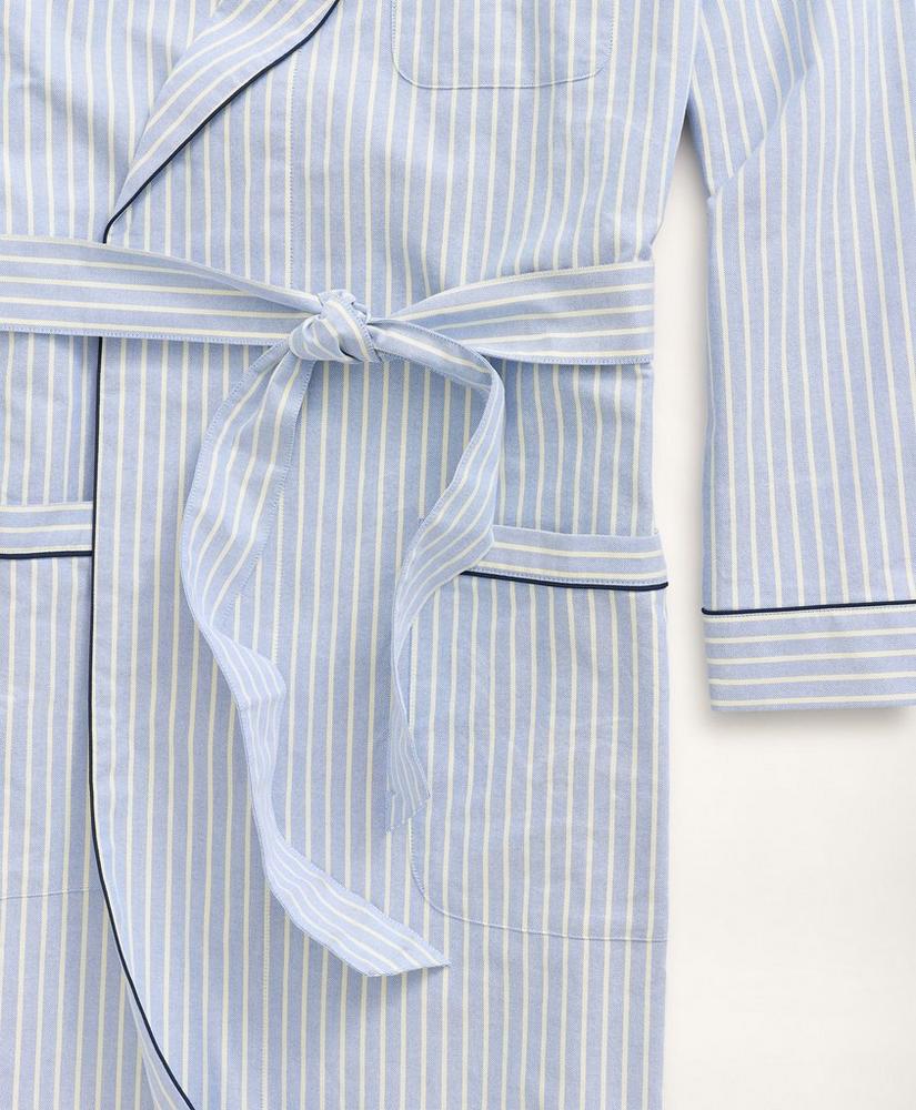 Cotton Oxford Stripe Robe, image 3