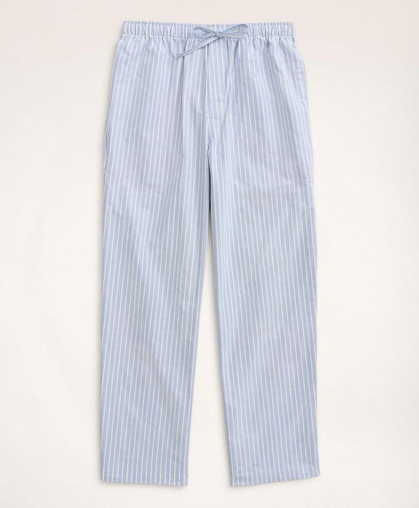Cotton Oxford Stripe Lounge Pants, image 1
