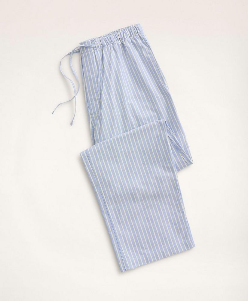 Cotton Oxford Stripe Lounge Pants, image 3