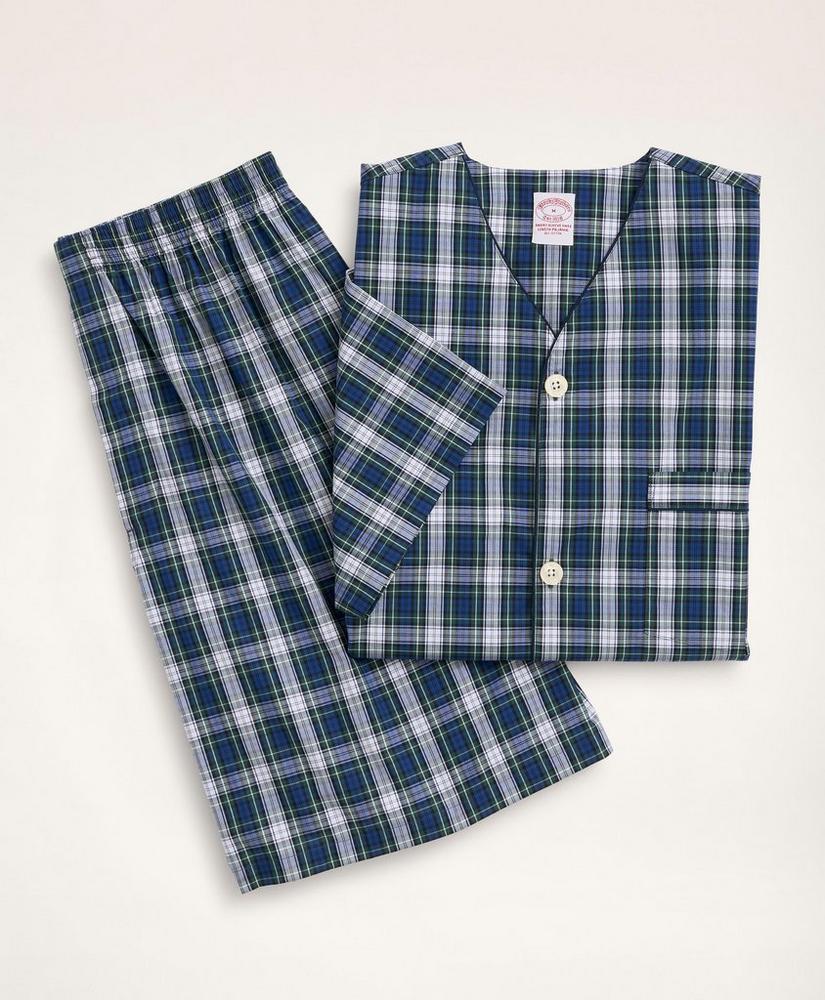Cotton Broadcloth Tartan Short Pajamas, image 1