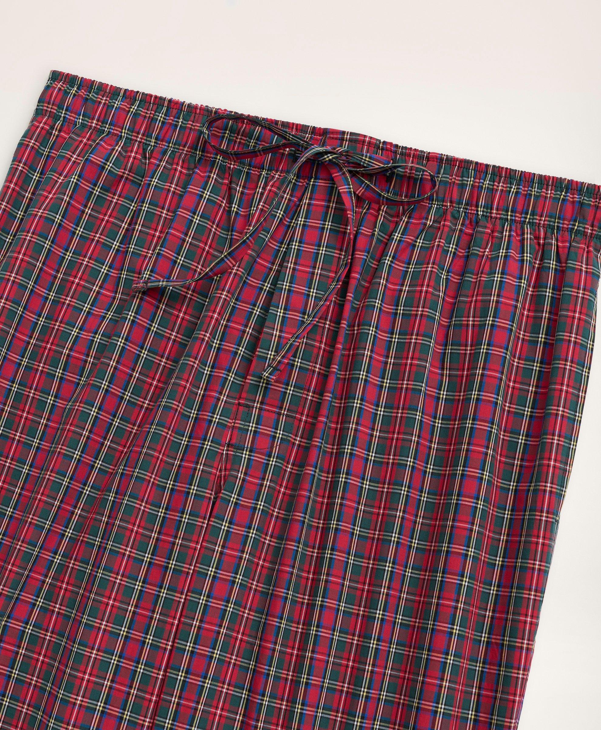  Big Boys Cotton Pajama Lounge Pants Red Black Plaid S