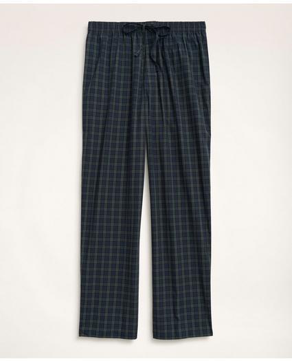 Cotton Broadcloth Black Watch Lounge Pants, image 1