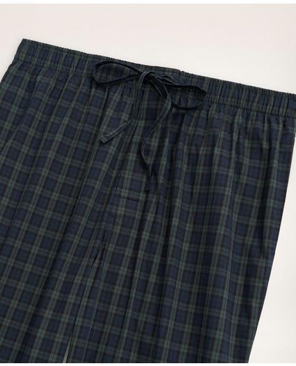 Cotton Broadcloth Black Watch Lounge Pants, image 2