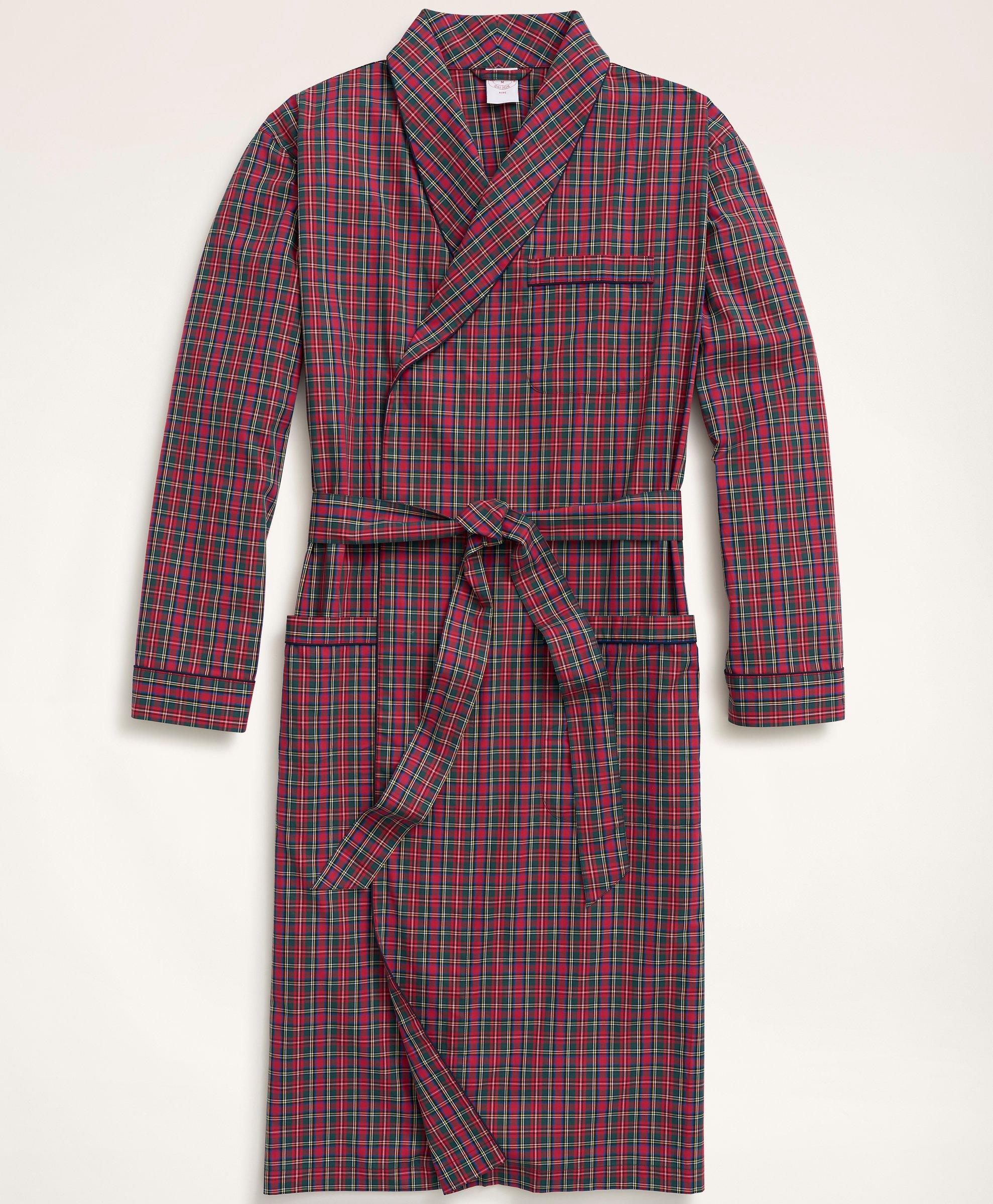 Cotton Broadcloth Tartan Robe, image 1