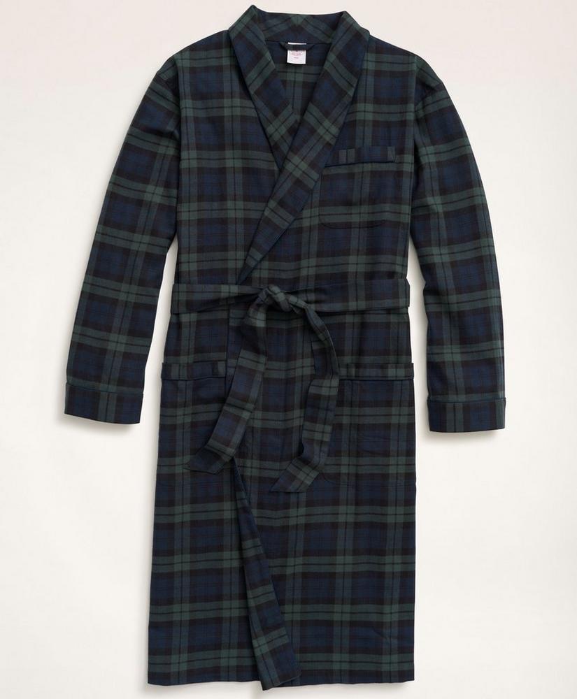 Cotton Flannel Black Watch Robe, image 1