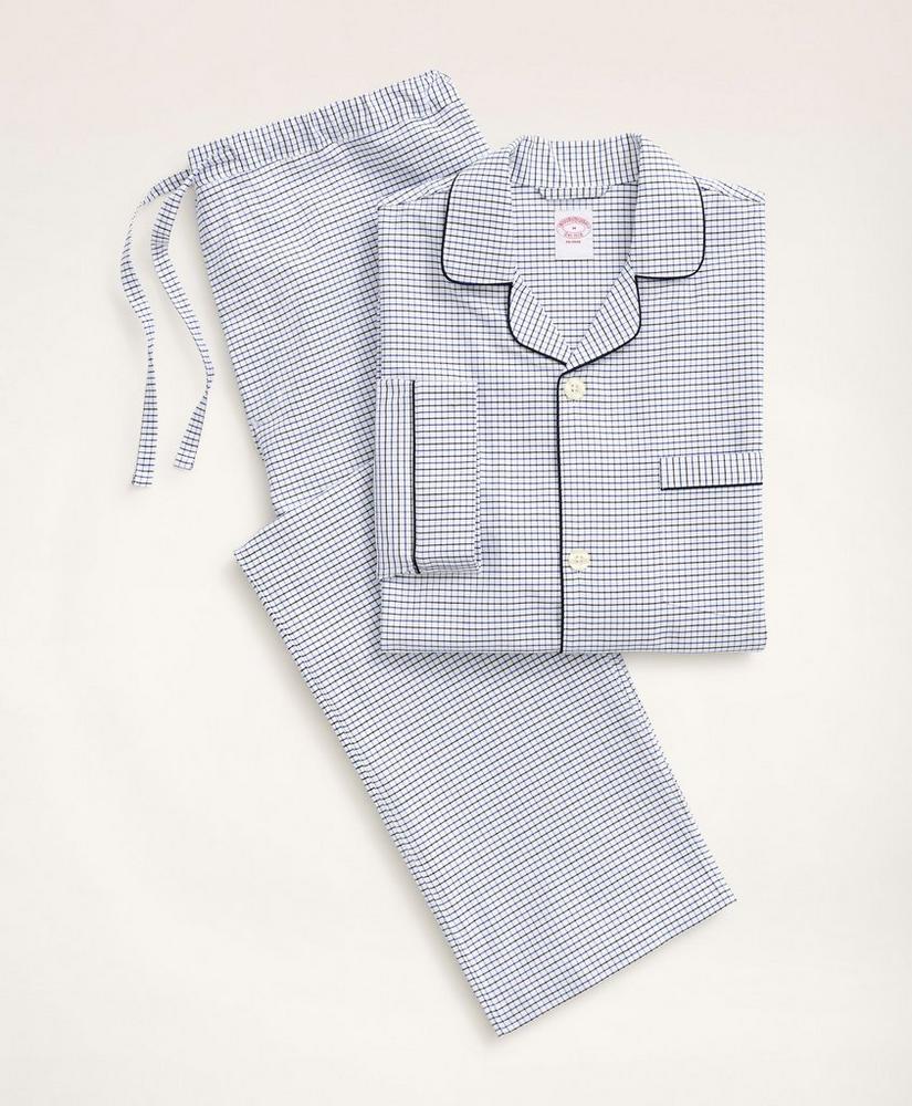 Brooksbrothers Oxford Cotton Tattersall Pajamas