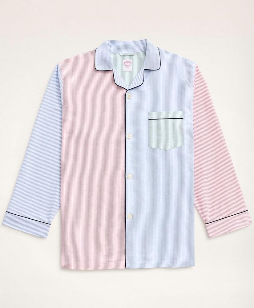 Oxford Cotton Pajamas in Fun Stripe, image 2
