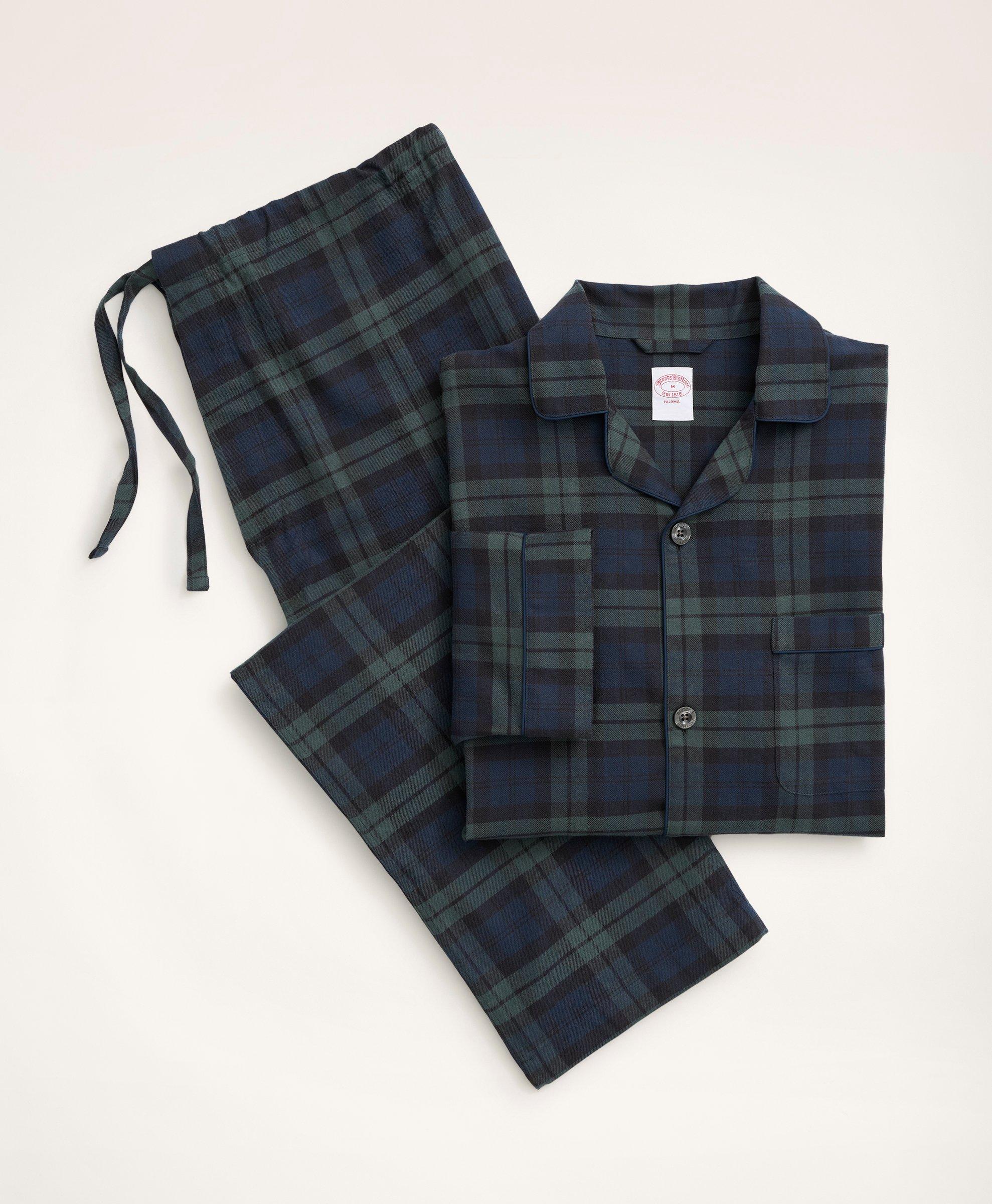 115/ Easy Fit 2 Pc. Flannel Pyjamas / Black Watch Tartan – Rocky