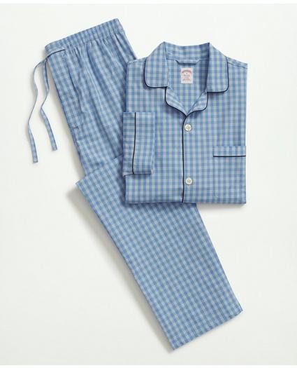 Cotton Poplin Gingham Pajamas, image 1