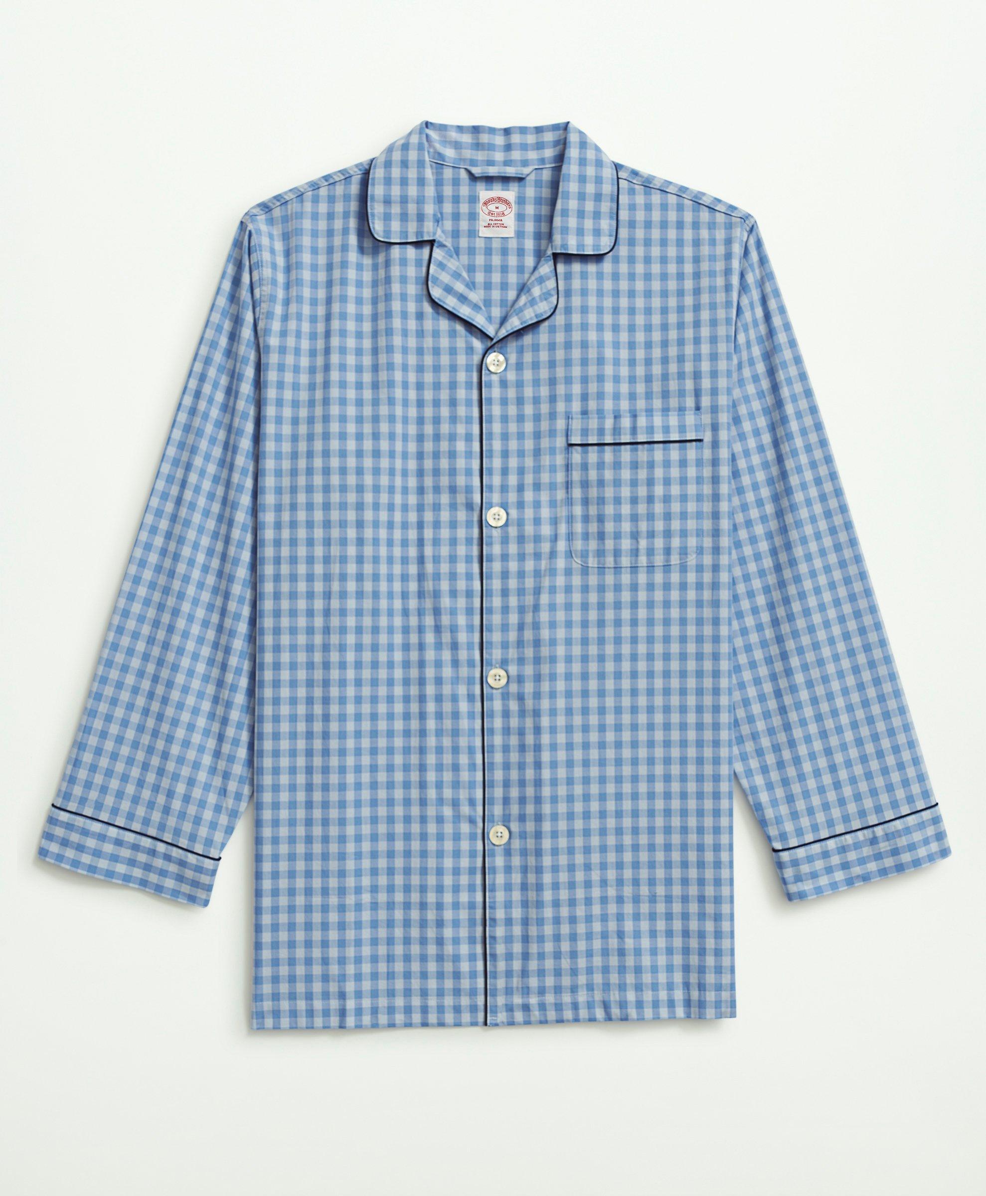 Cotton Poplin Gingham Pajamas