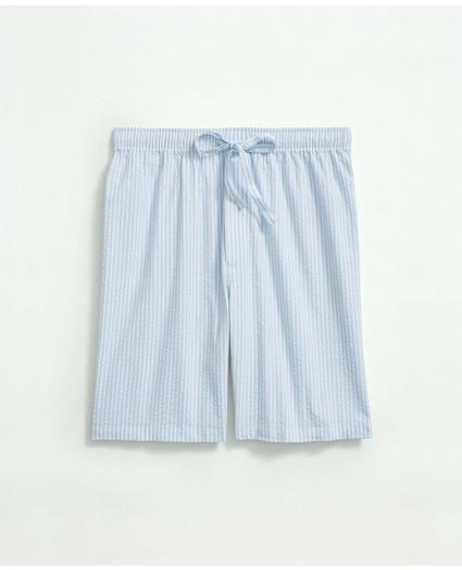 Cotton Seersucker Shorts Pajamas, image 3
