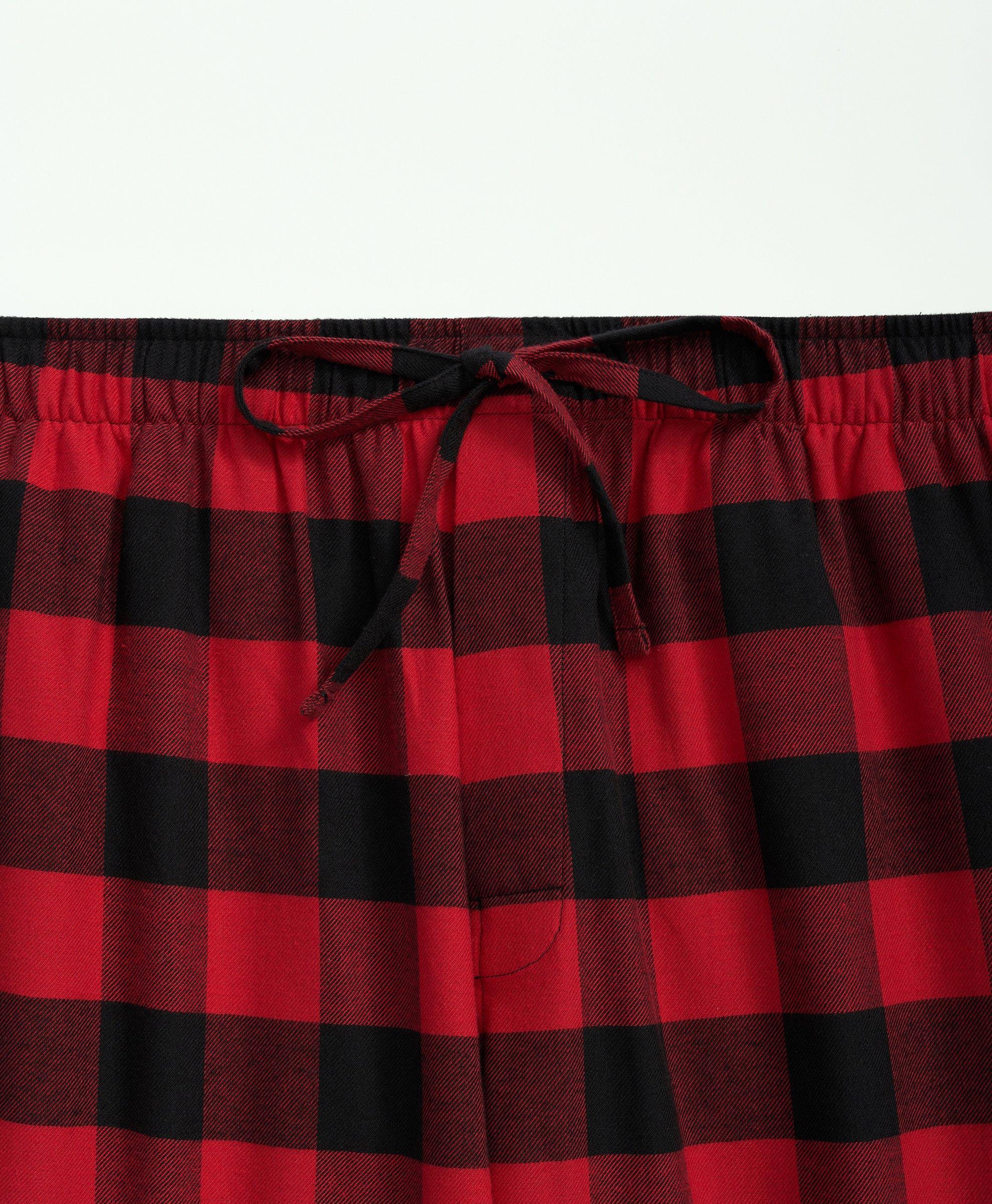 Men's Flannel Pajamas - Plaid Pajama Pants for Men (Black / Red - Buffalo  Plaid, Medium) 