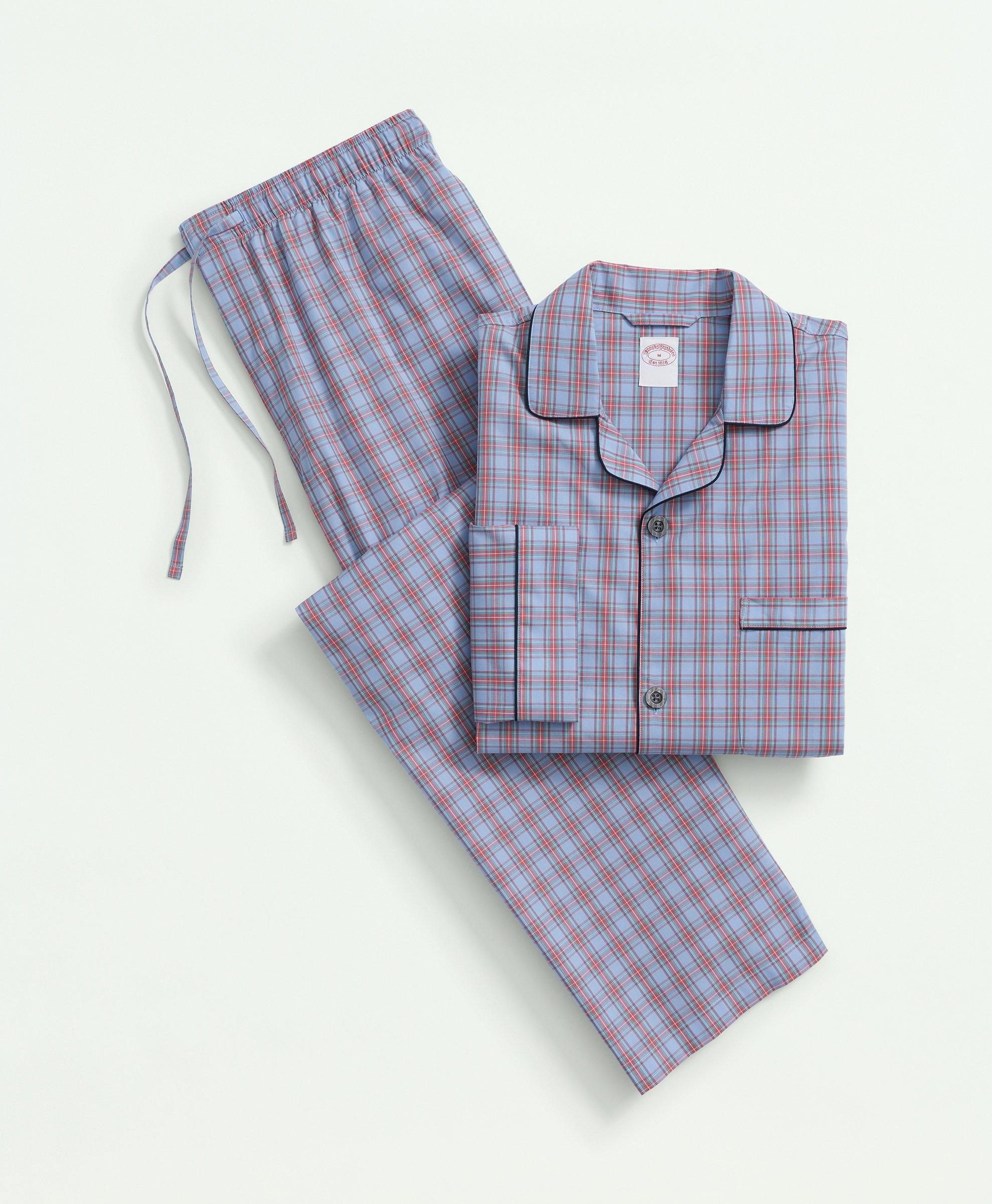 Cotton Broadcloth Tartan Pajamas, image 1