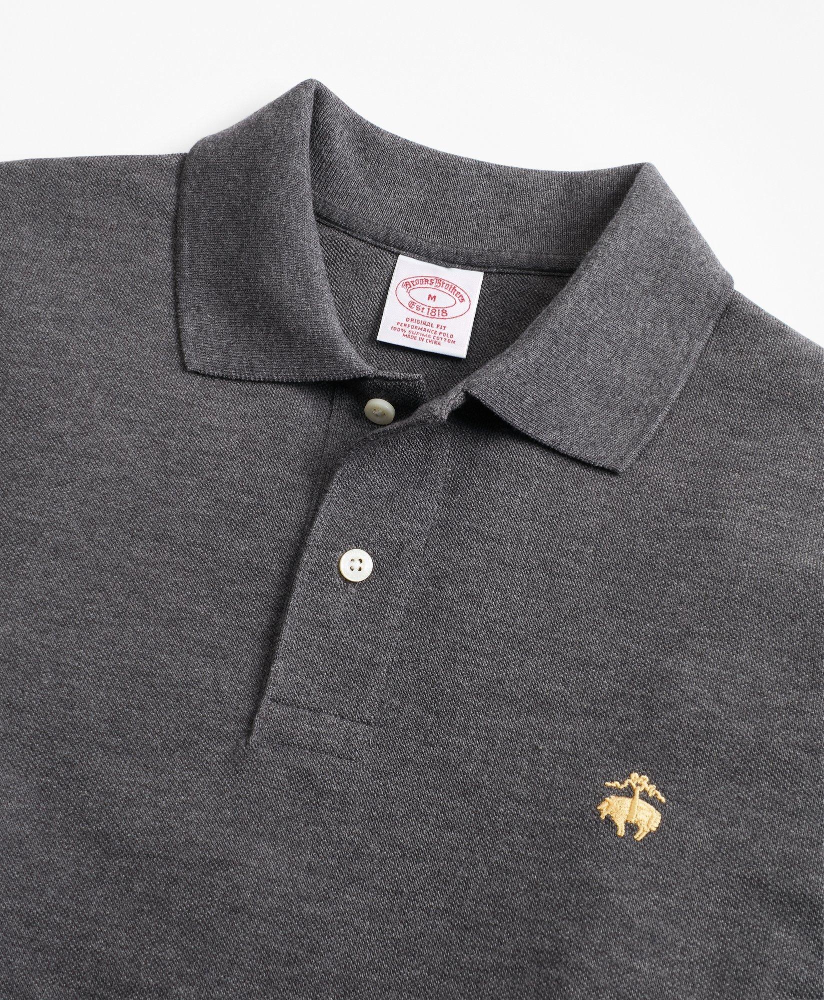 Original Fit Supima® Long-Sleeve Performance Colors Polo Shirt-Basic